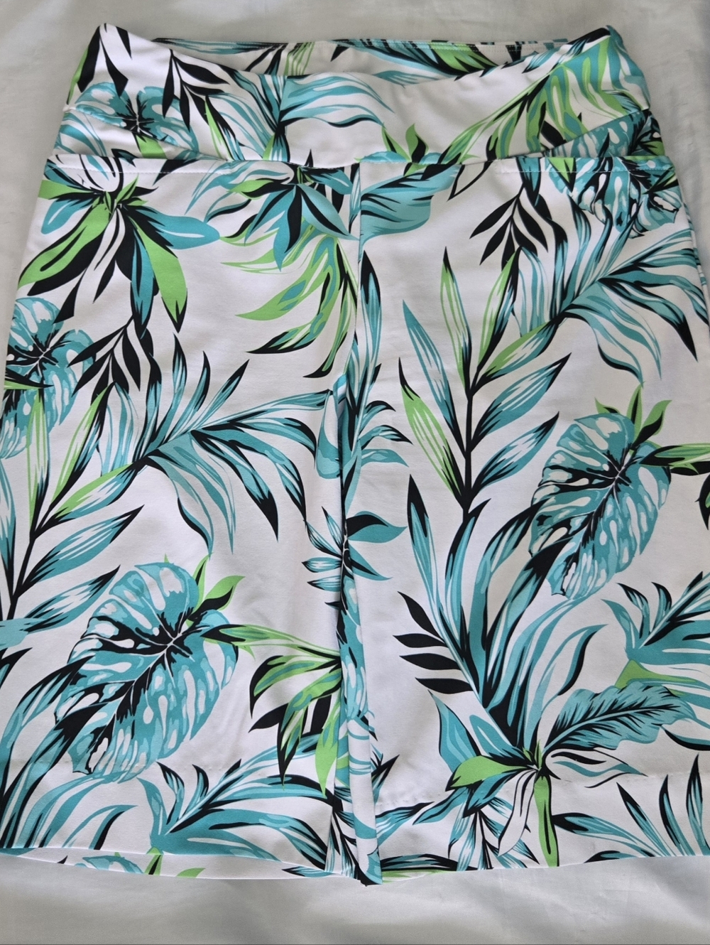 Tail Women Swim Tropical Leaf Print Skort in White, Teal, Black, Lime